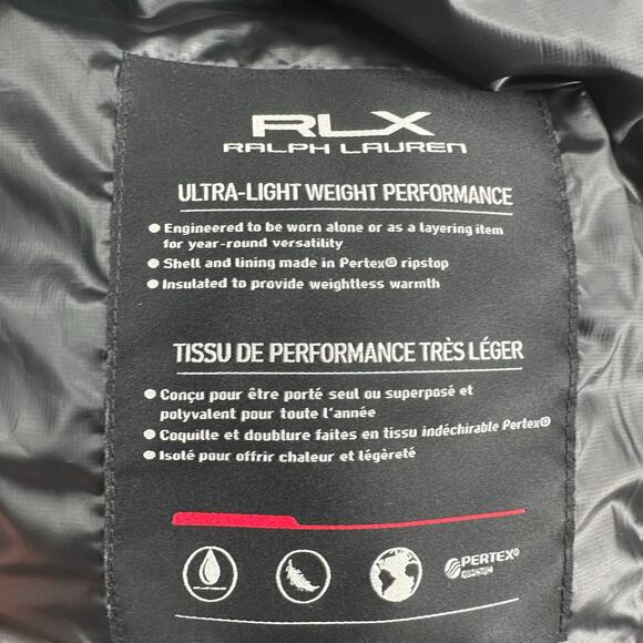 RLX Ralph Lauren Men’s  logo-print  Navy Blue
 quilted jacket - Picture 8 of 10